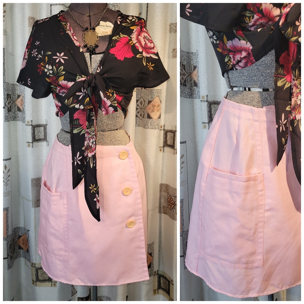 Vintage White Stag Wrap Skirt